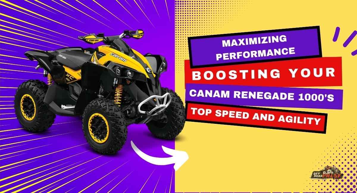 Can Am Defender 1000 Top Speed Boosting Your CanAm Renegade 1000's Top Speed And Agility